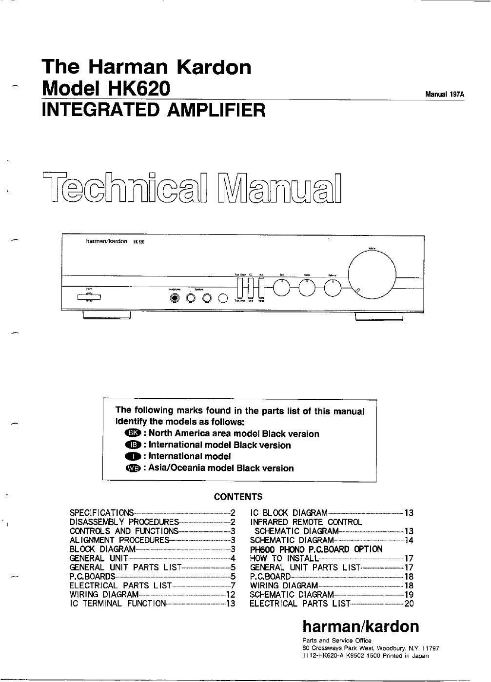 harman kardon hk 620 service manual