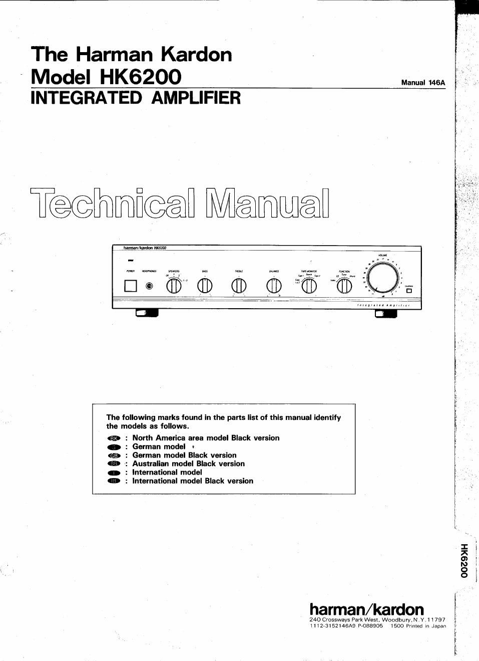 harman kardon hk 6200 service manual