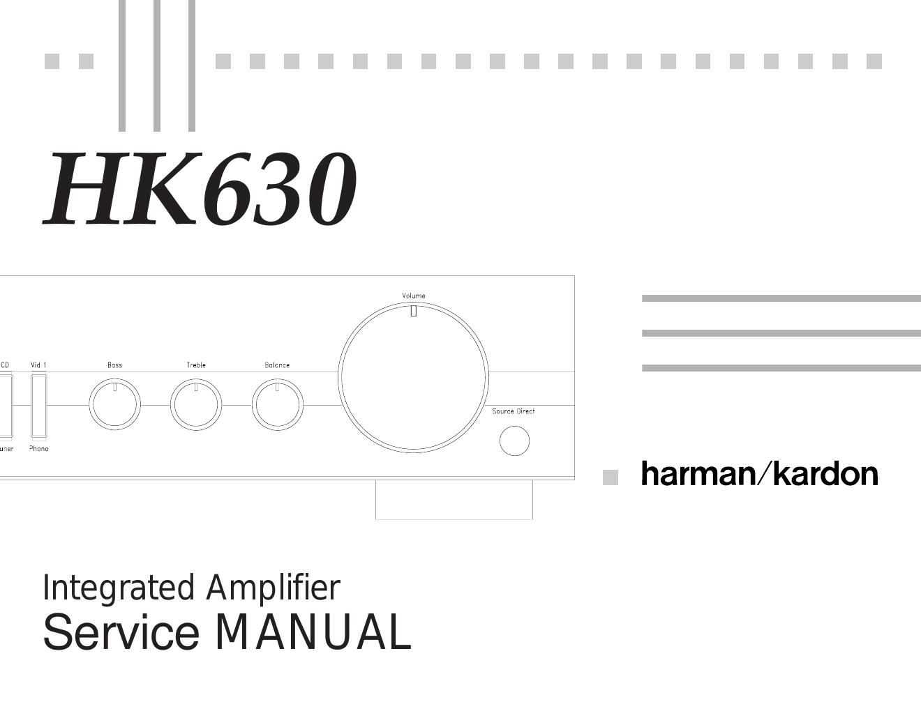 harman kardon hk 630 service manual