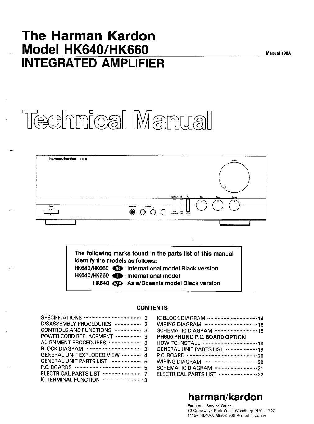 harman kardon hk 640 660 service manual