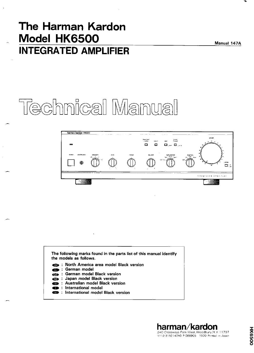 harman kardon hk 6500 service manual