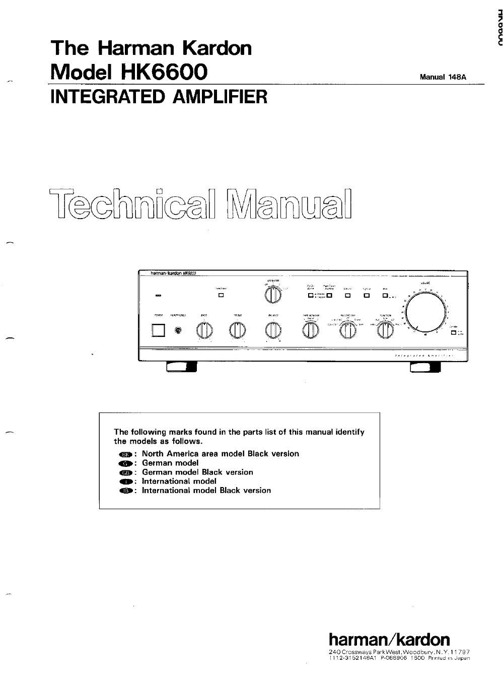 harman kardon hk 6600 service manual