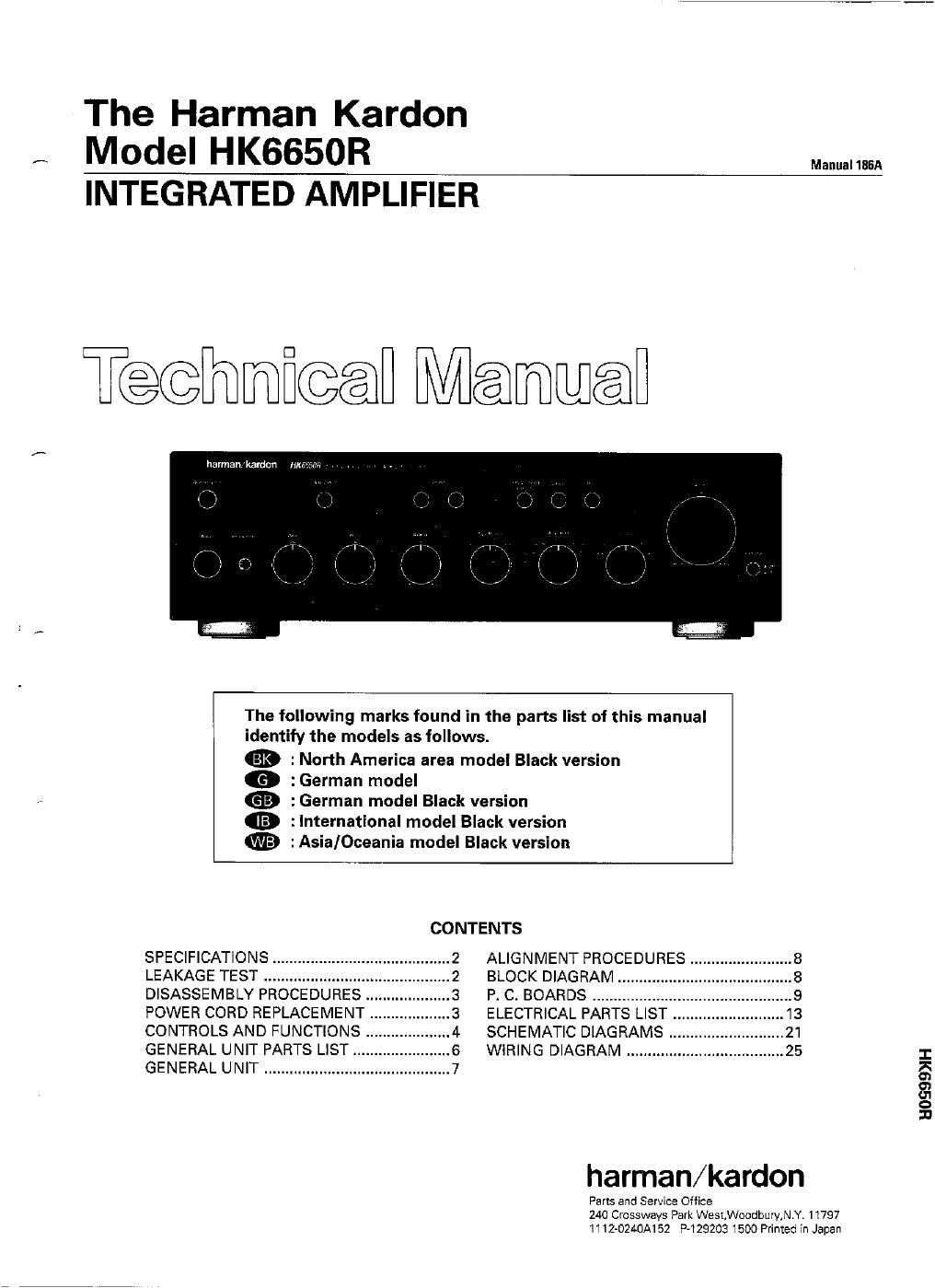 harman kardon hk 6650r amp