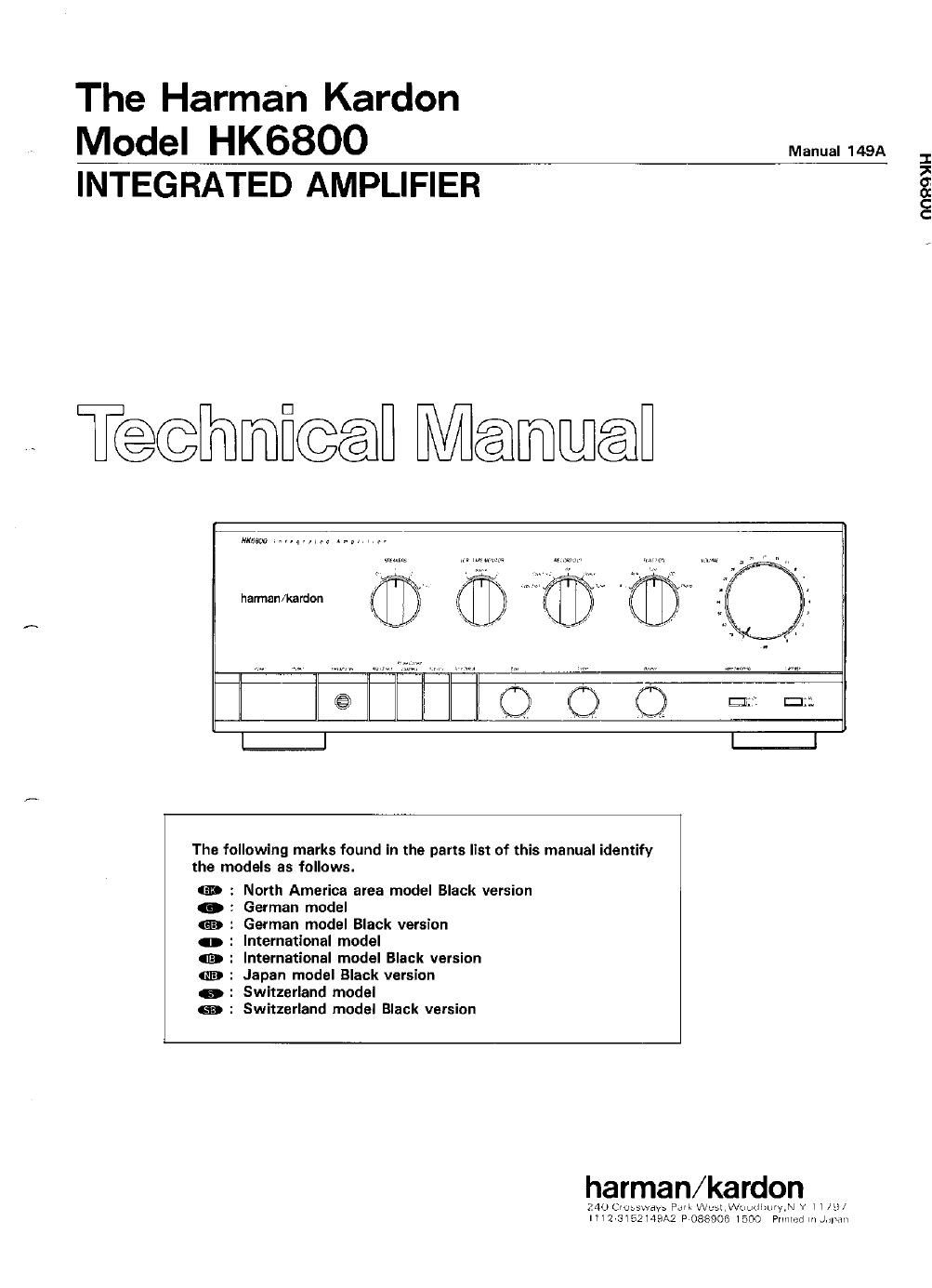 harman kardon hk 6800 service manual