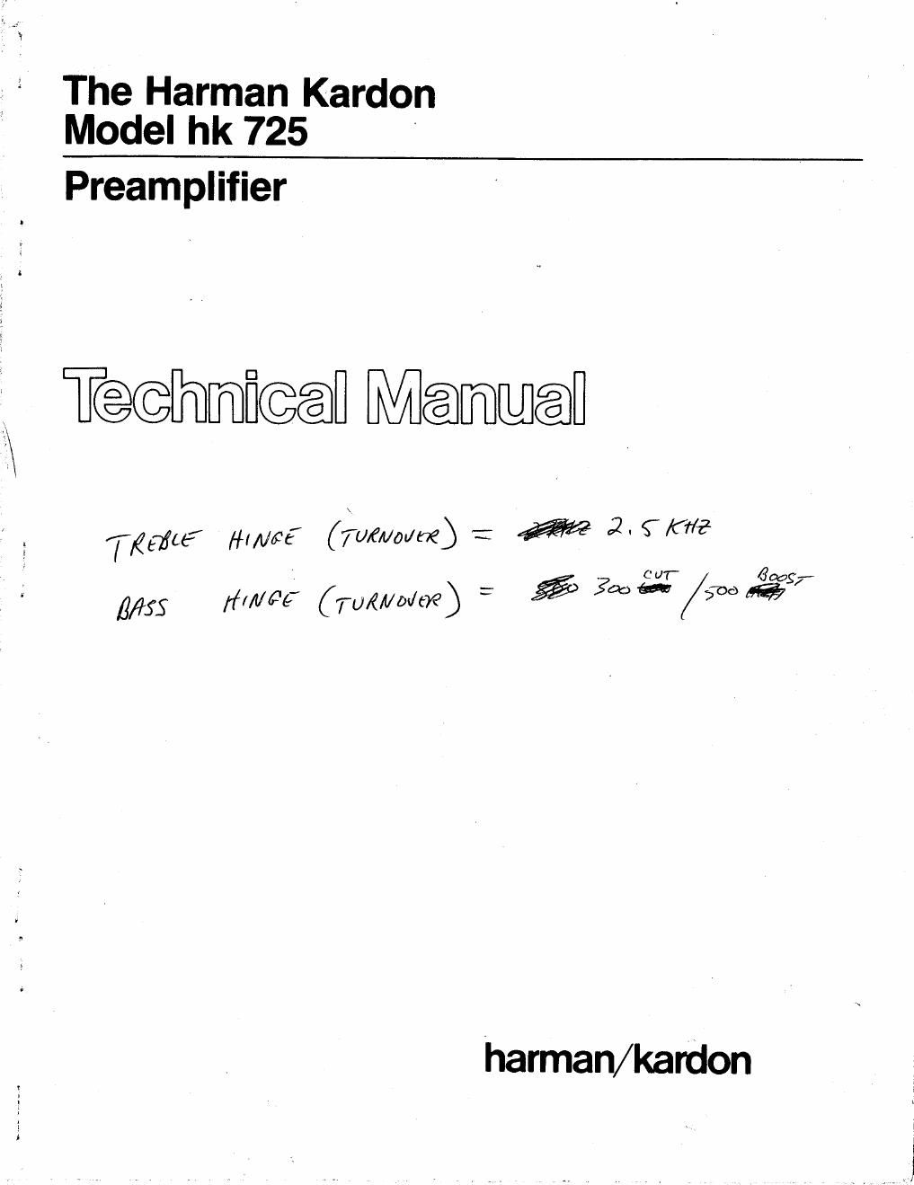 harman kardon hk 725 service manual