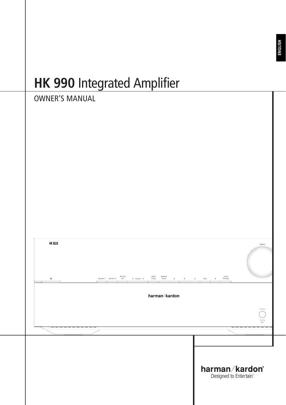 harman kardon hk 990 owners manual