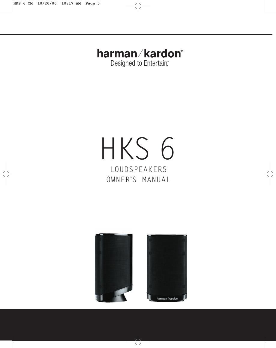 harman kardon hks 6 owners manual