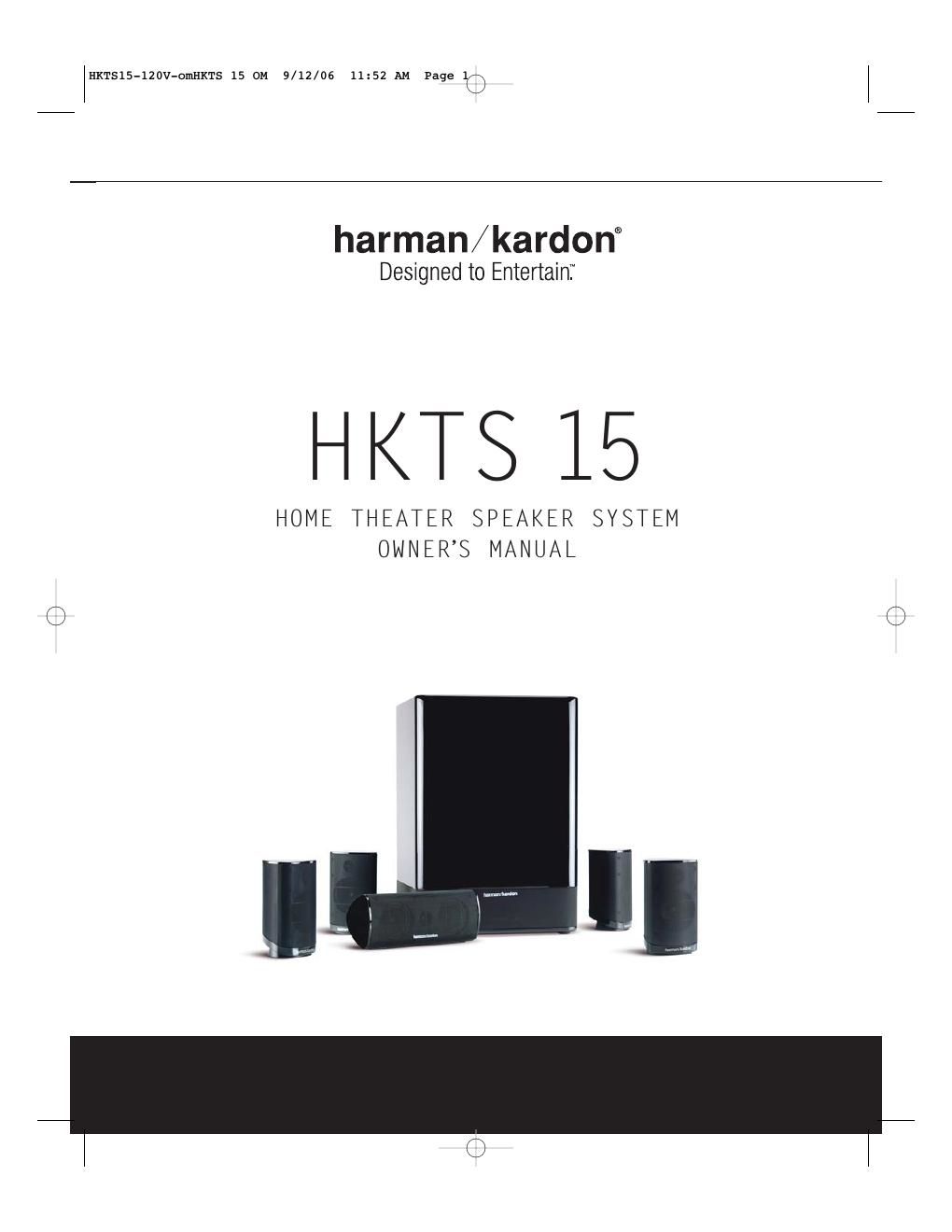 harman kardon hkts 15 owners manual