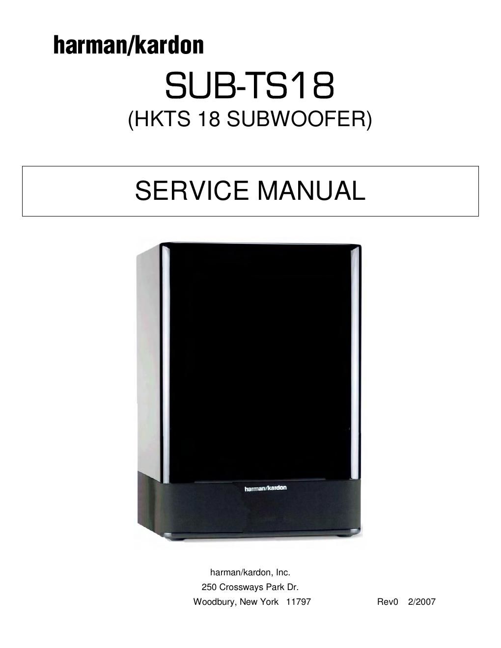 harman kardon hkts 18 service manual