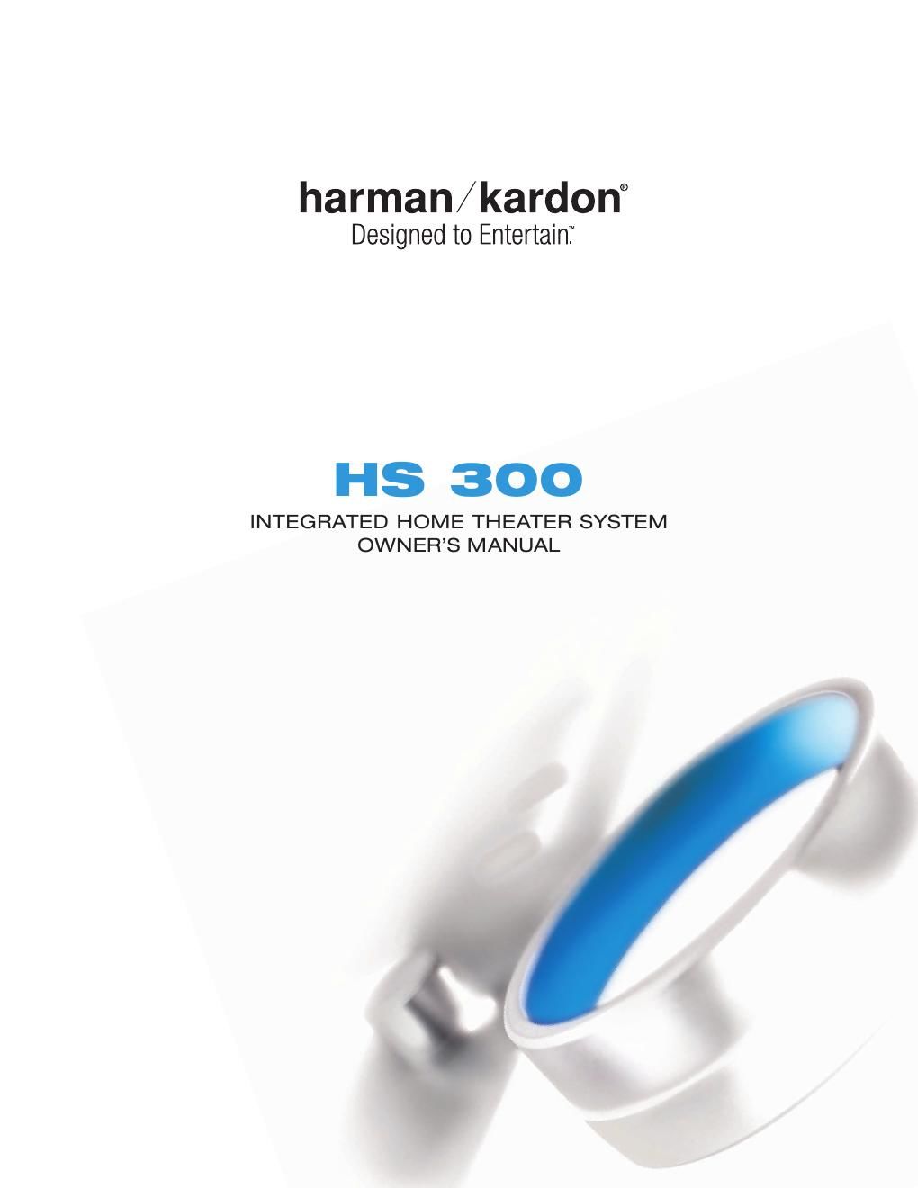 harman kardon hs 300 owners manual
