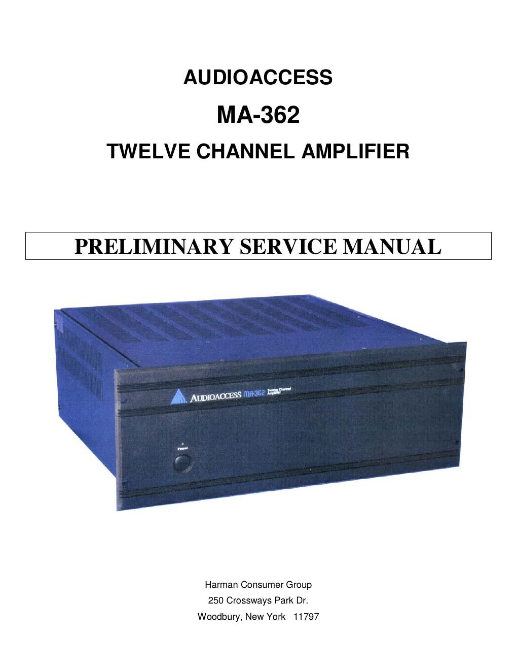 harman kardon ma 362 service manual