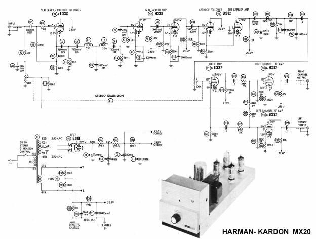 harman kardon mx 20 schematic