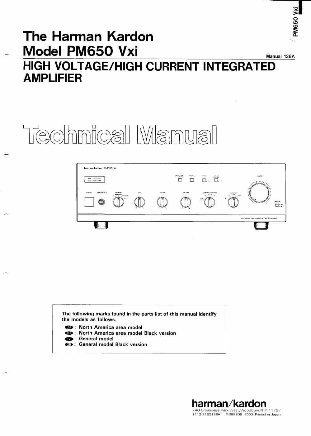 harman kardon pm 650vxi amp