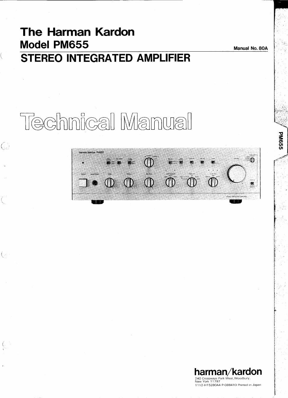 harman kardon pm 655 service manual