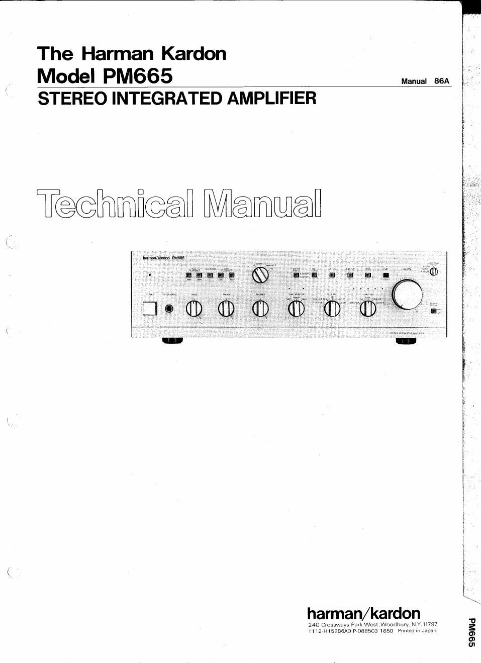 harman kardon pm 665 service manual