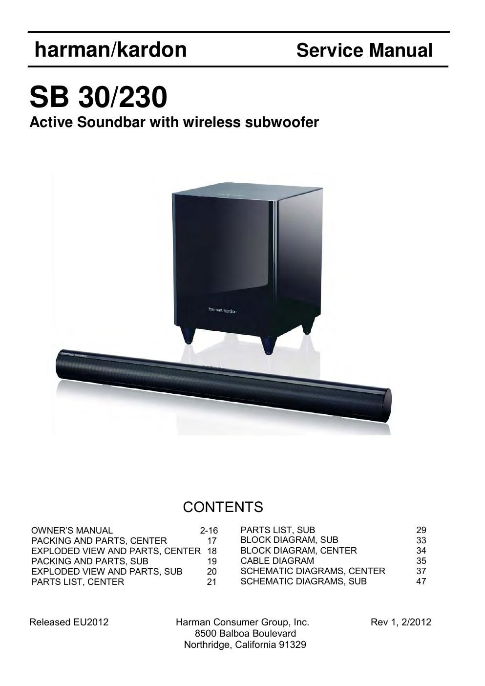 harman kardon sb 30 230