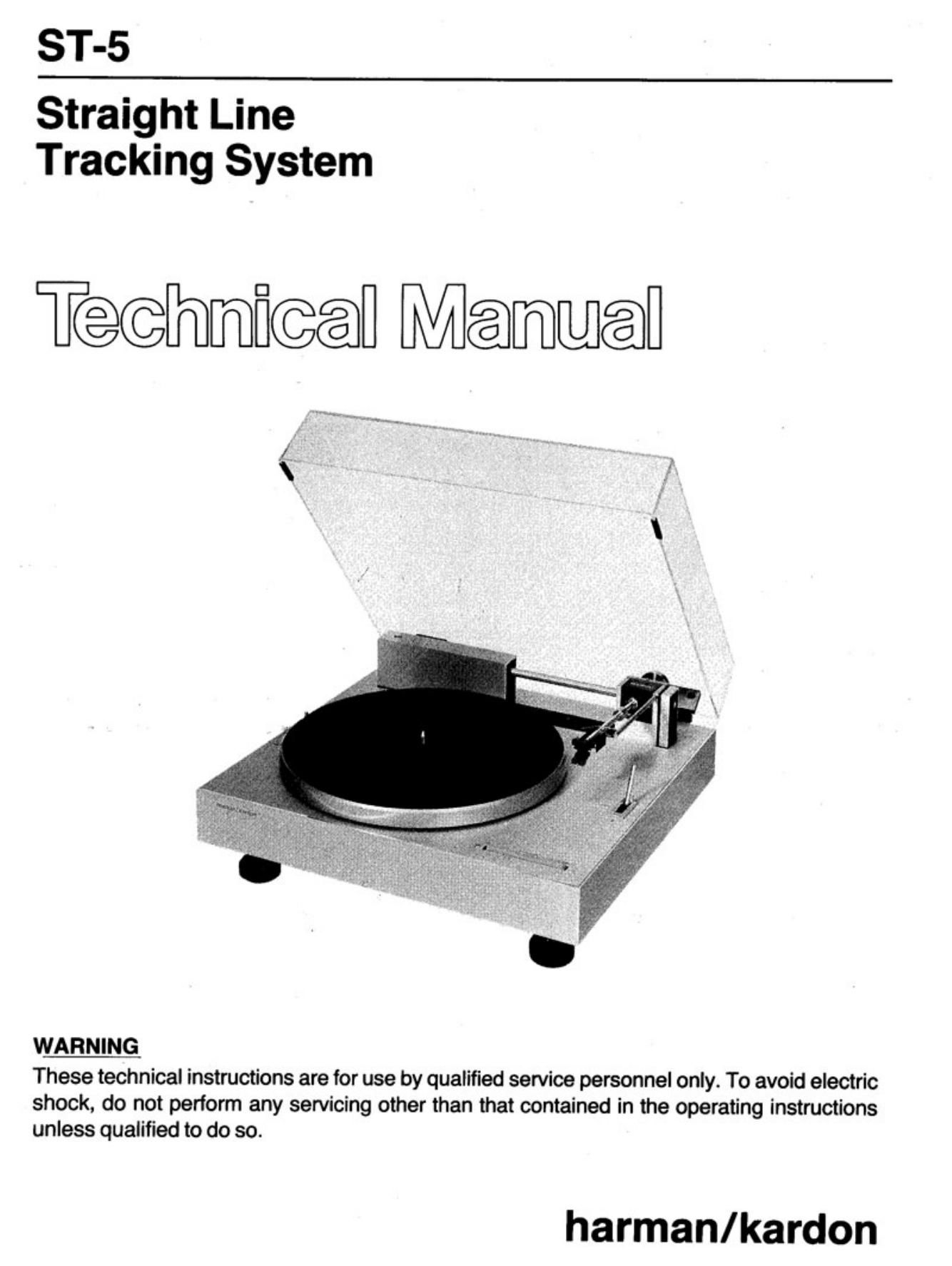 harman kardon st 5 service manual