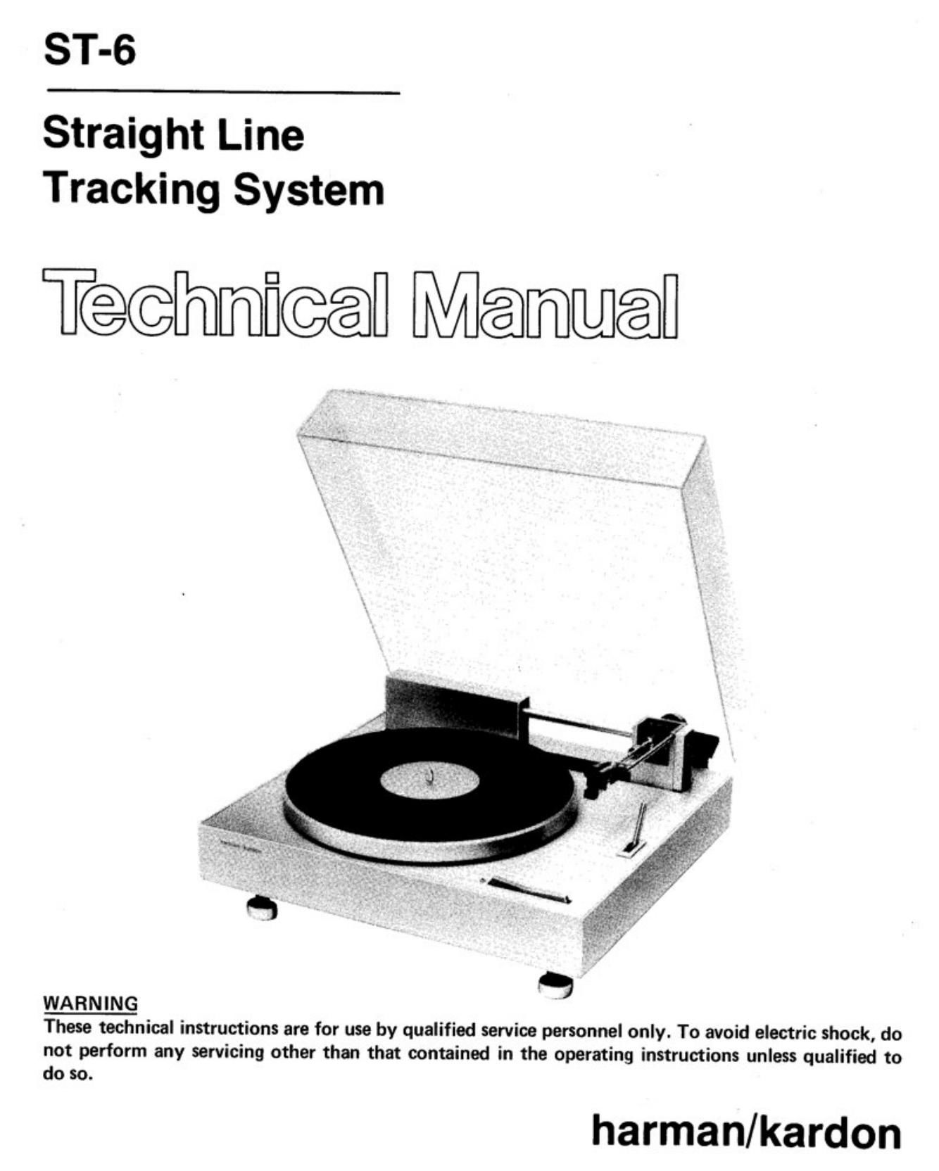 harman kardon st 6 service manual