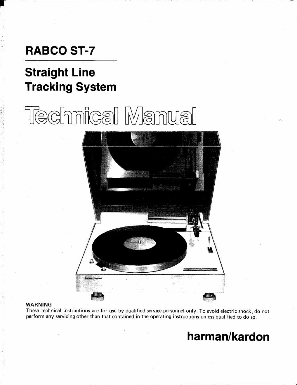 harman kardon st 7 service manual