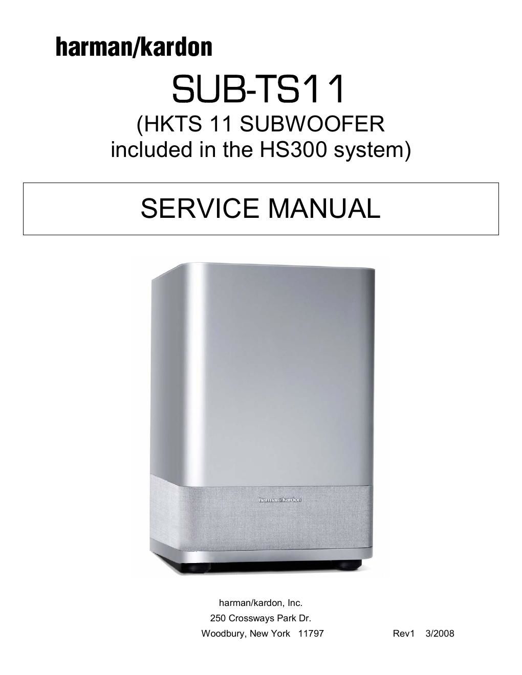 harman kardon sub ts 11