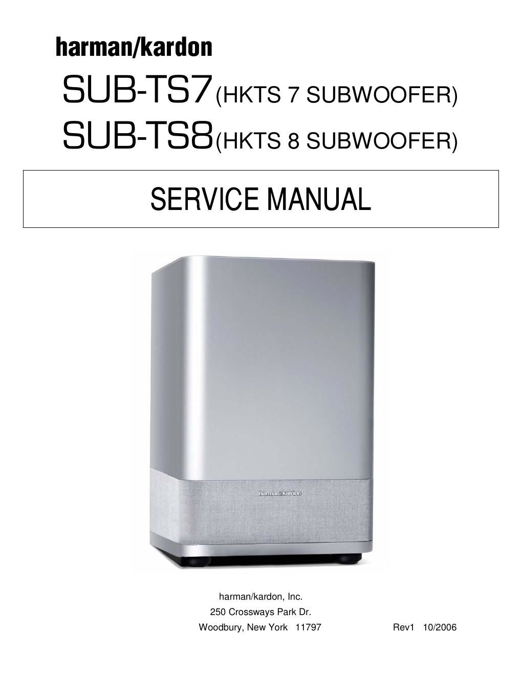 harman kardon sub ts 7 sub ts 8 service manual