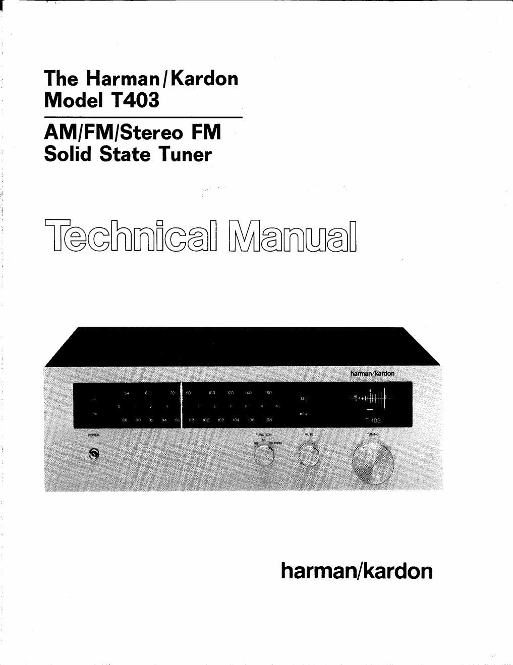 harman kardon t 403