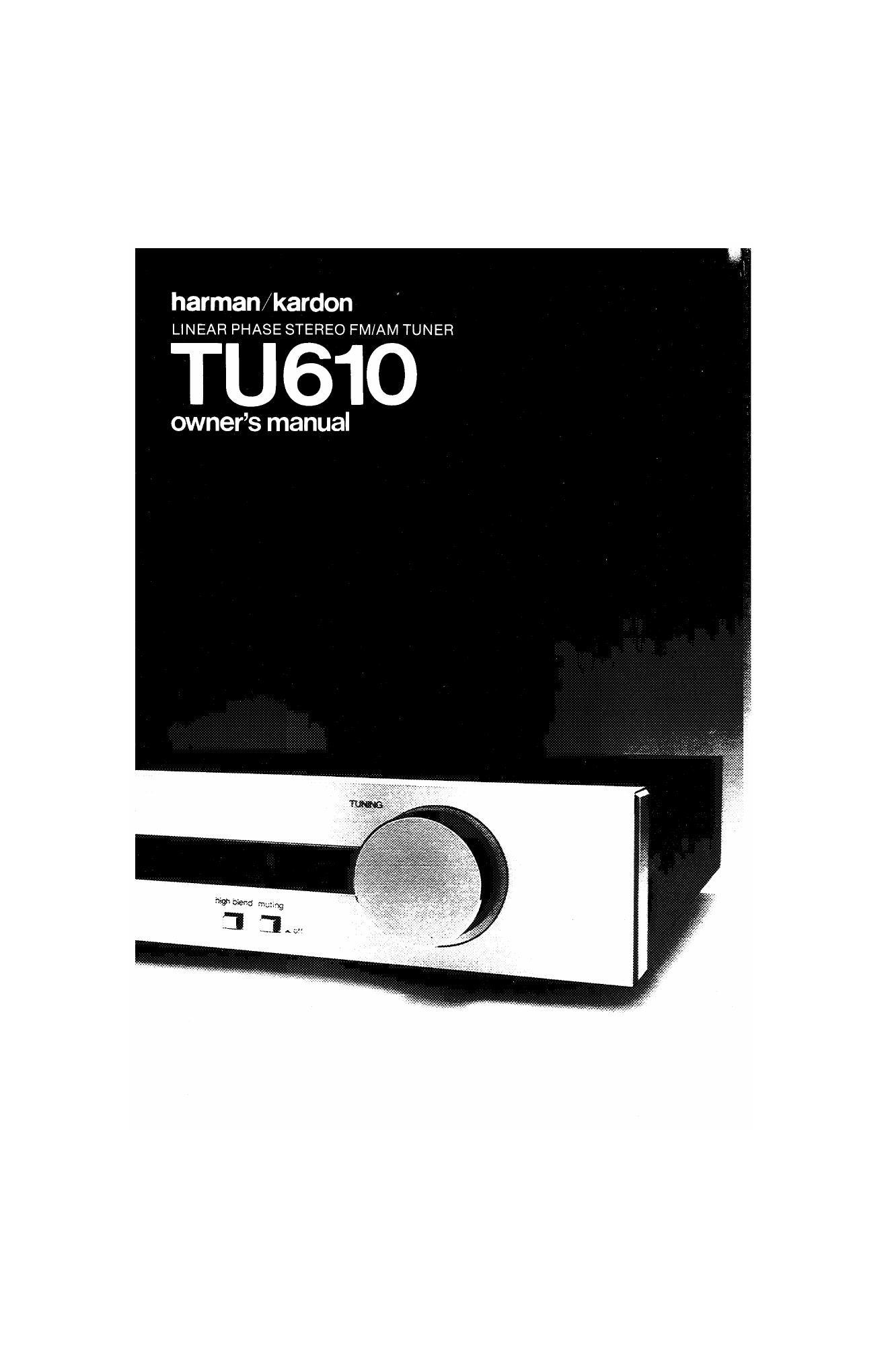 harman kardon tu 610 owners manual