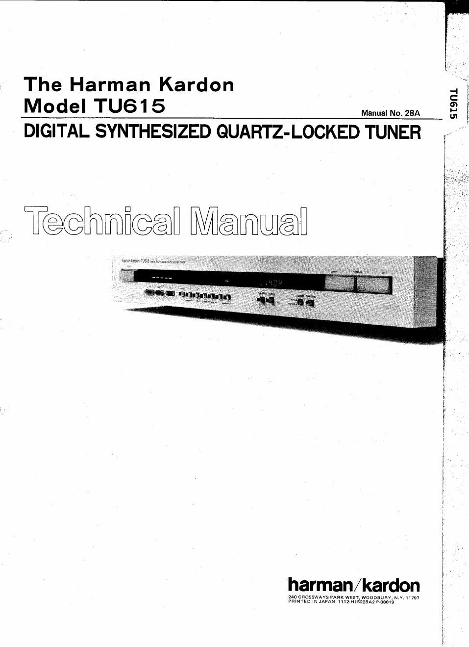 harman kardon tu 615 service manual