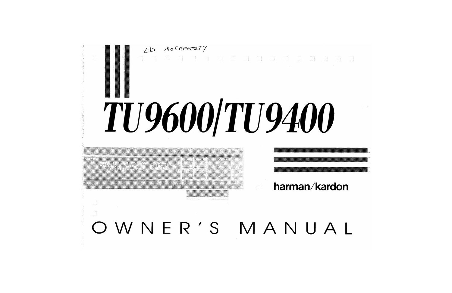 harman kardon tu 9400 9600 owners manual