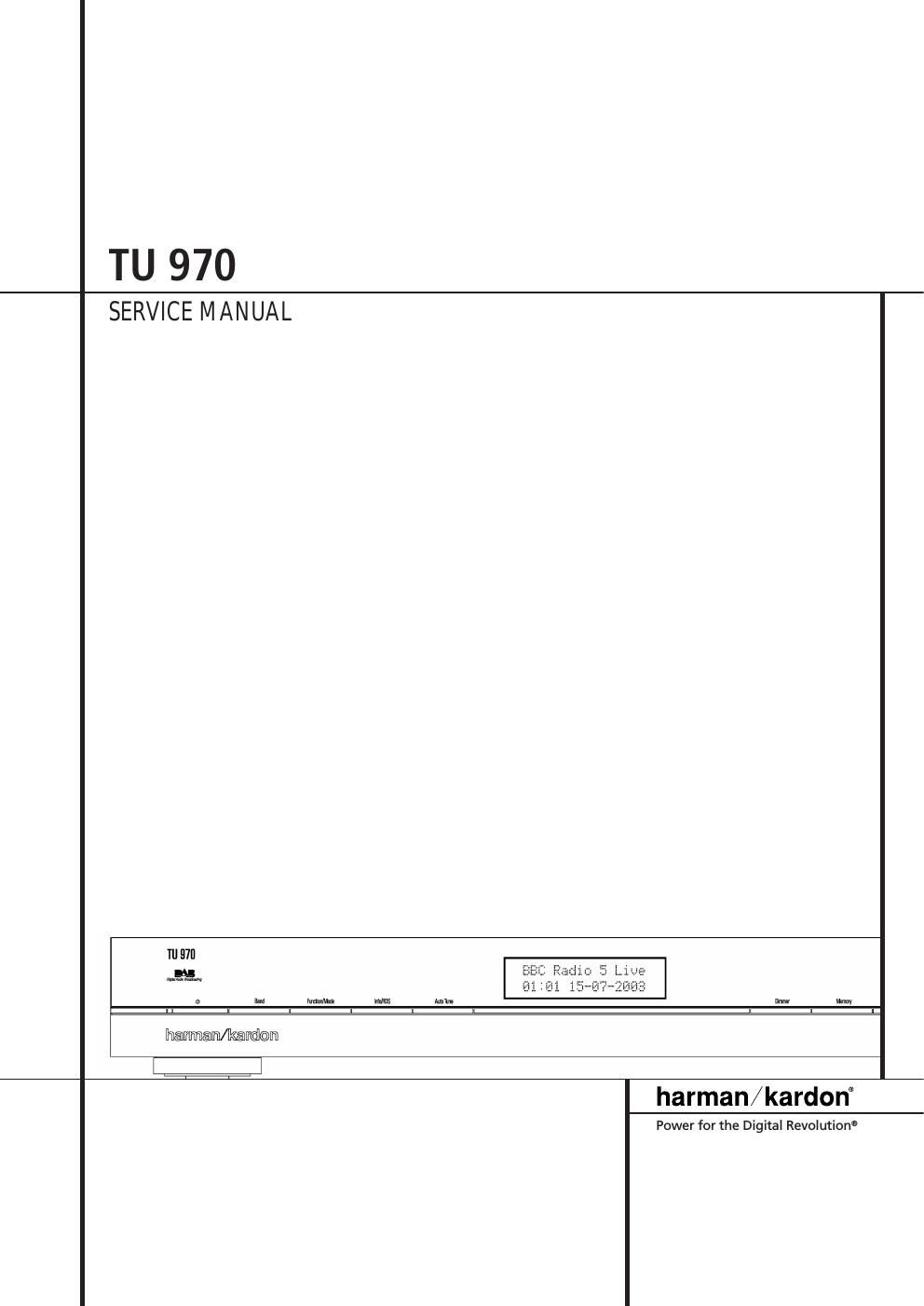 harman kardon tu 970 service manual