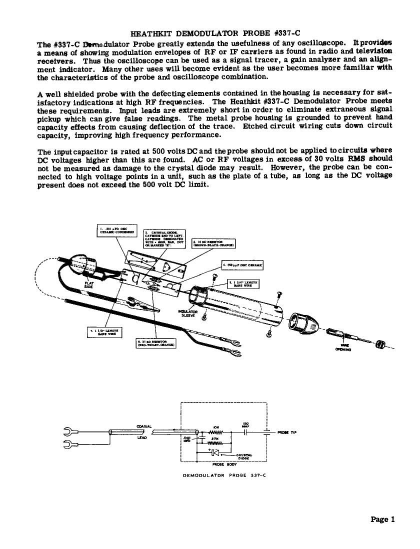 Heathkit 337 C Owners Manual