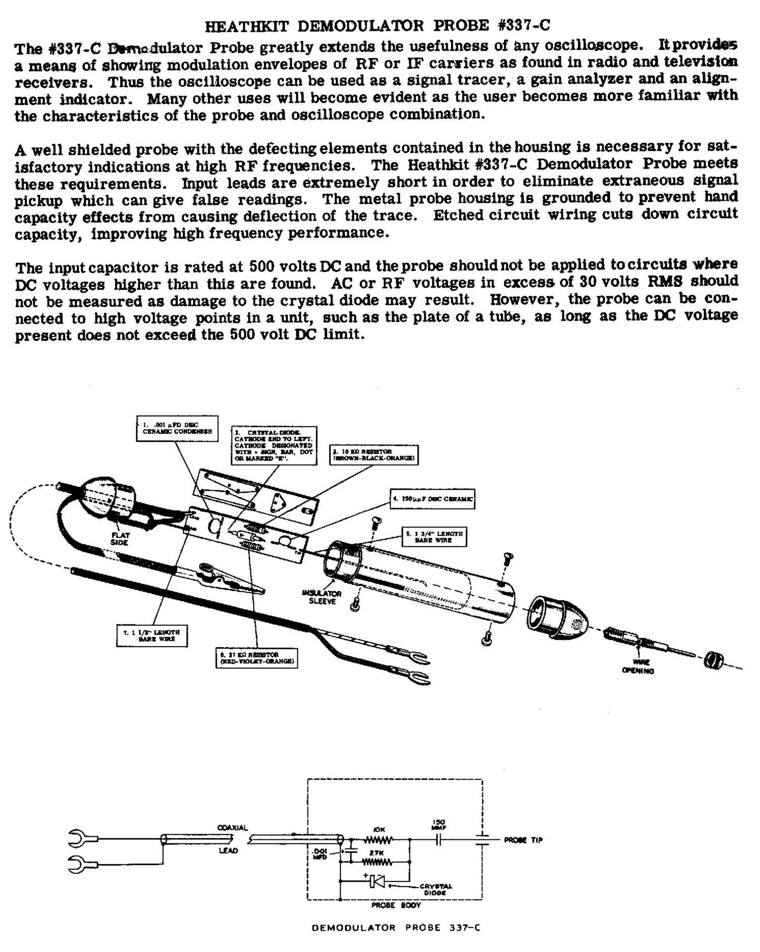 Heathkit 337 C Owners Manual 2