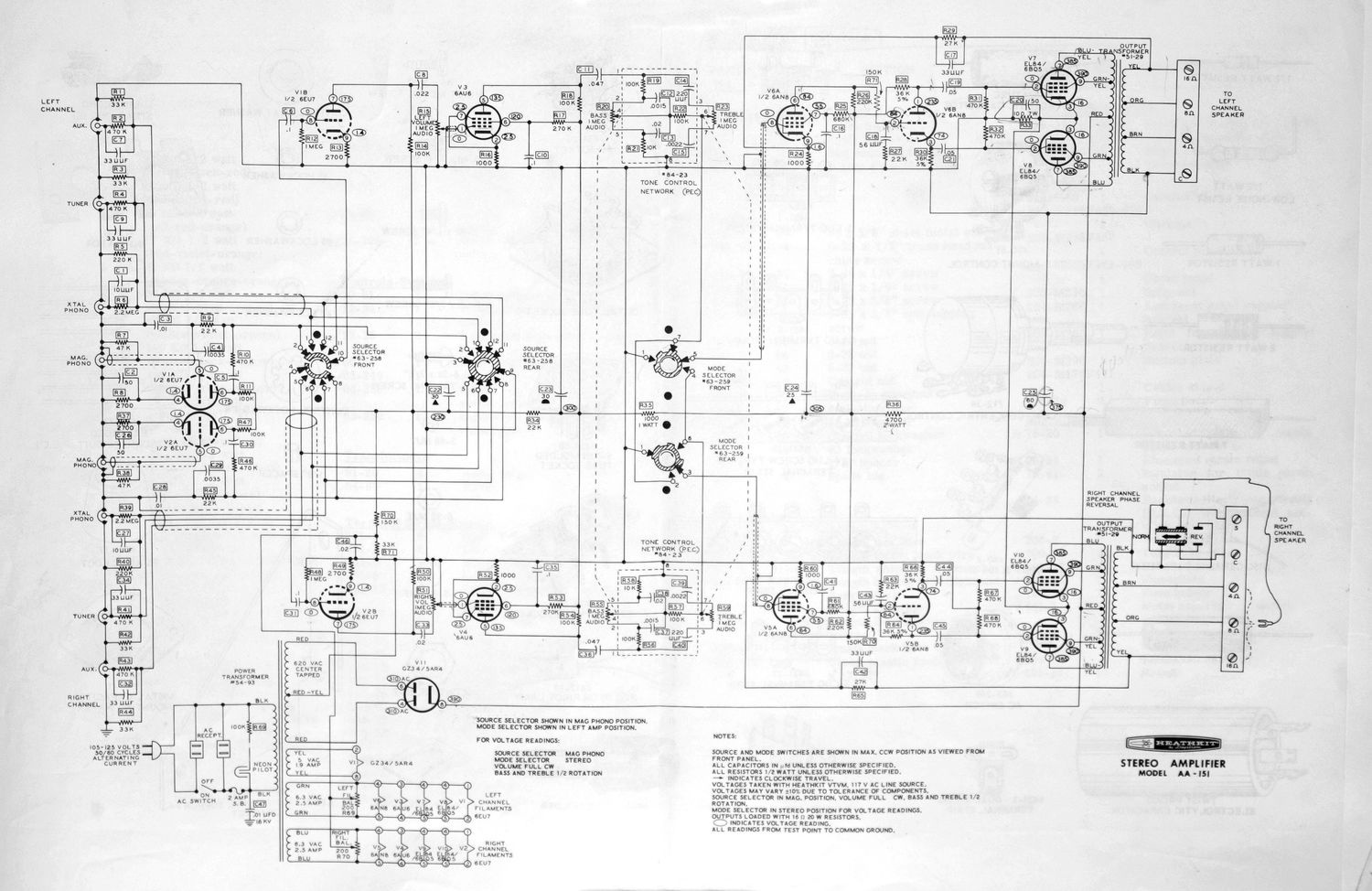 Heathkit AA 151 Kit Schematic