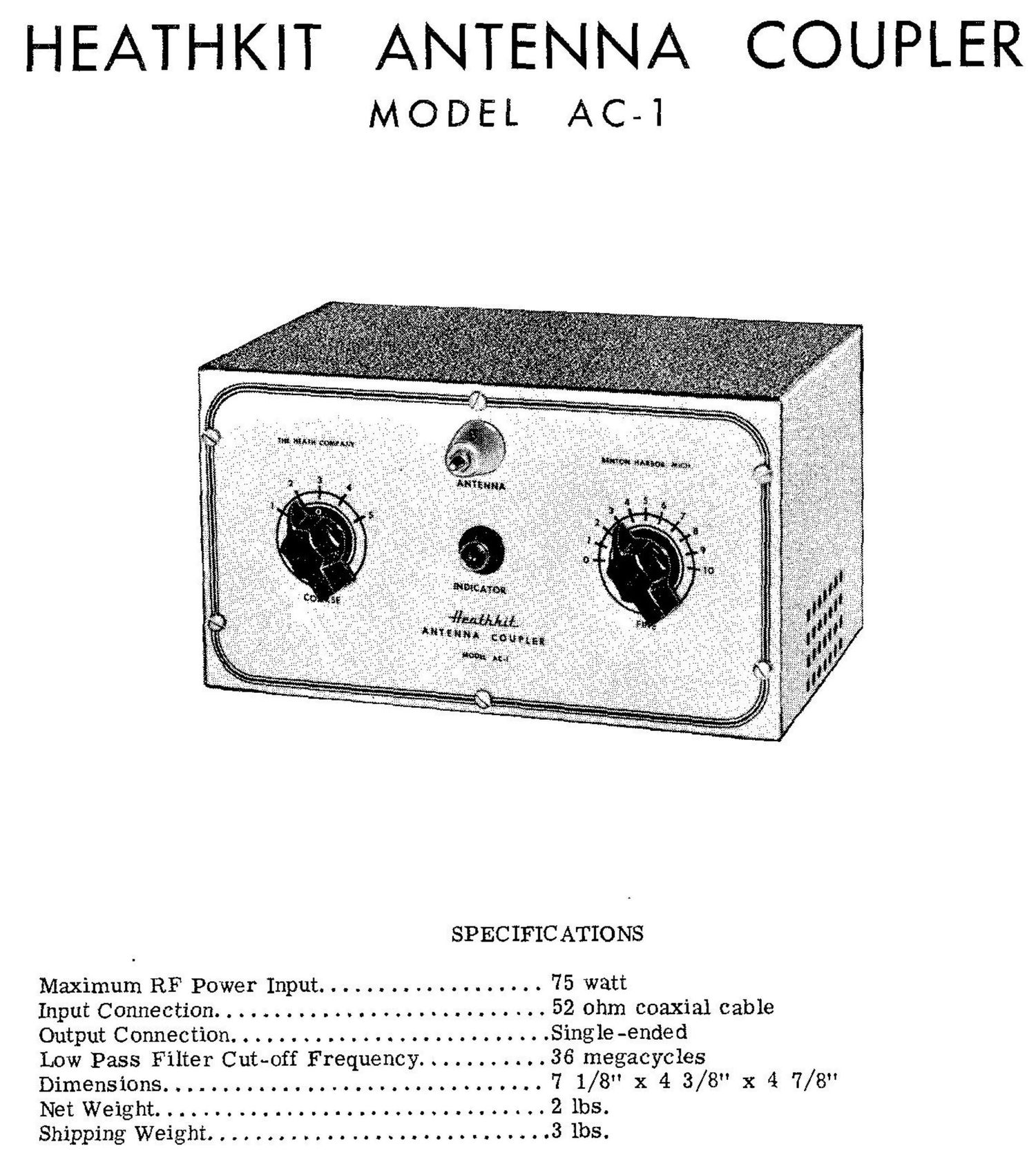 Heathkit AC 1 Schematic 2