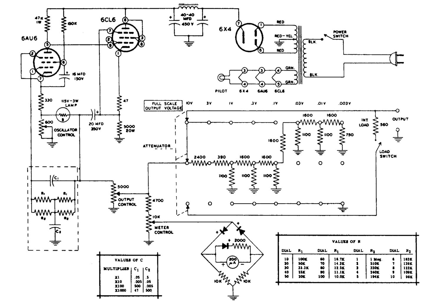 Heathkit AG 9A Schematic