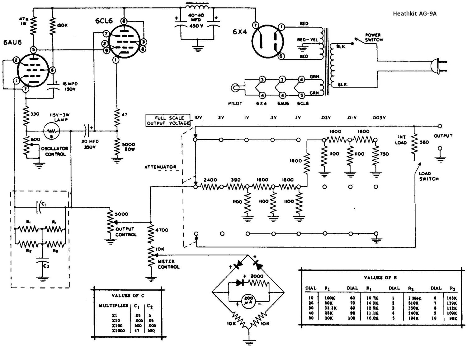 Heathkit AG 9A Schematic 2