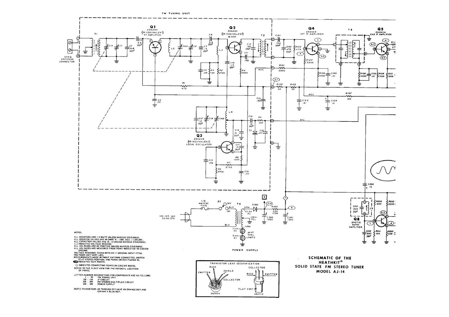 Heathkit AJ 14 Schematic