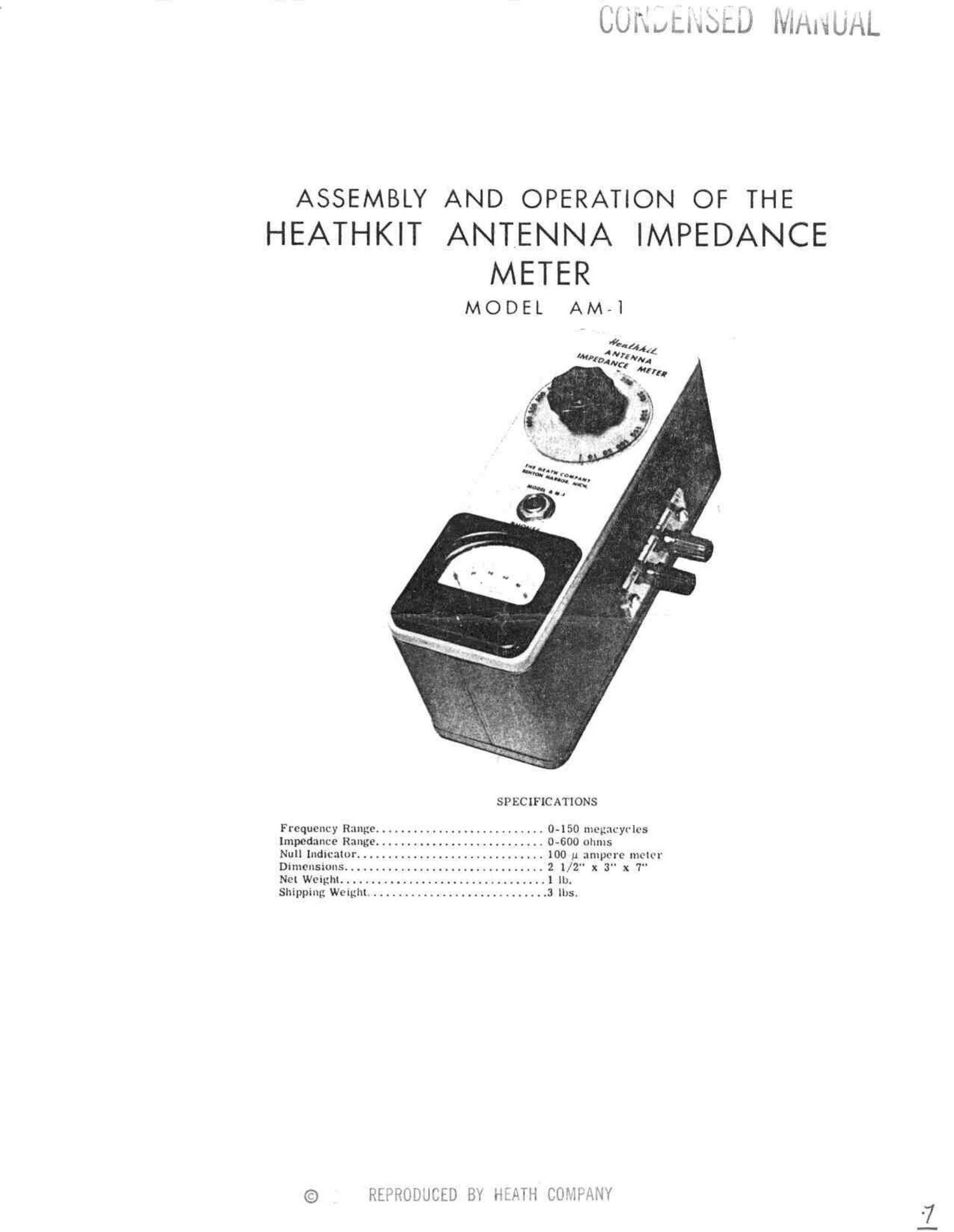 Heathkit AM 1 Schematic