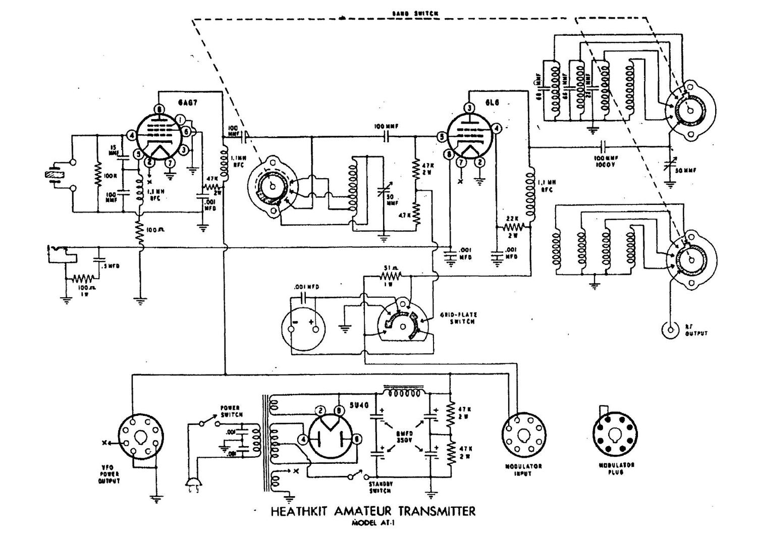 Heathkit AT 1 Schematic