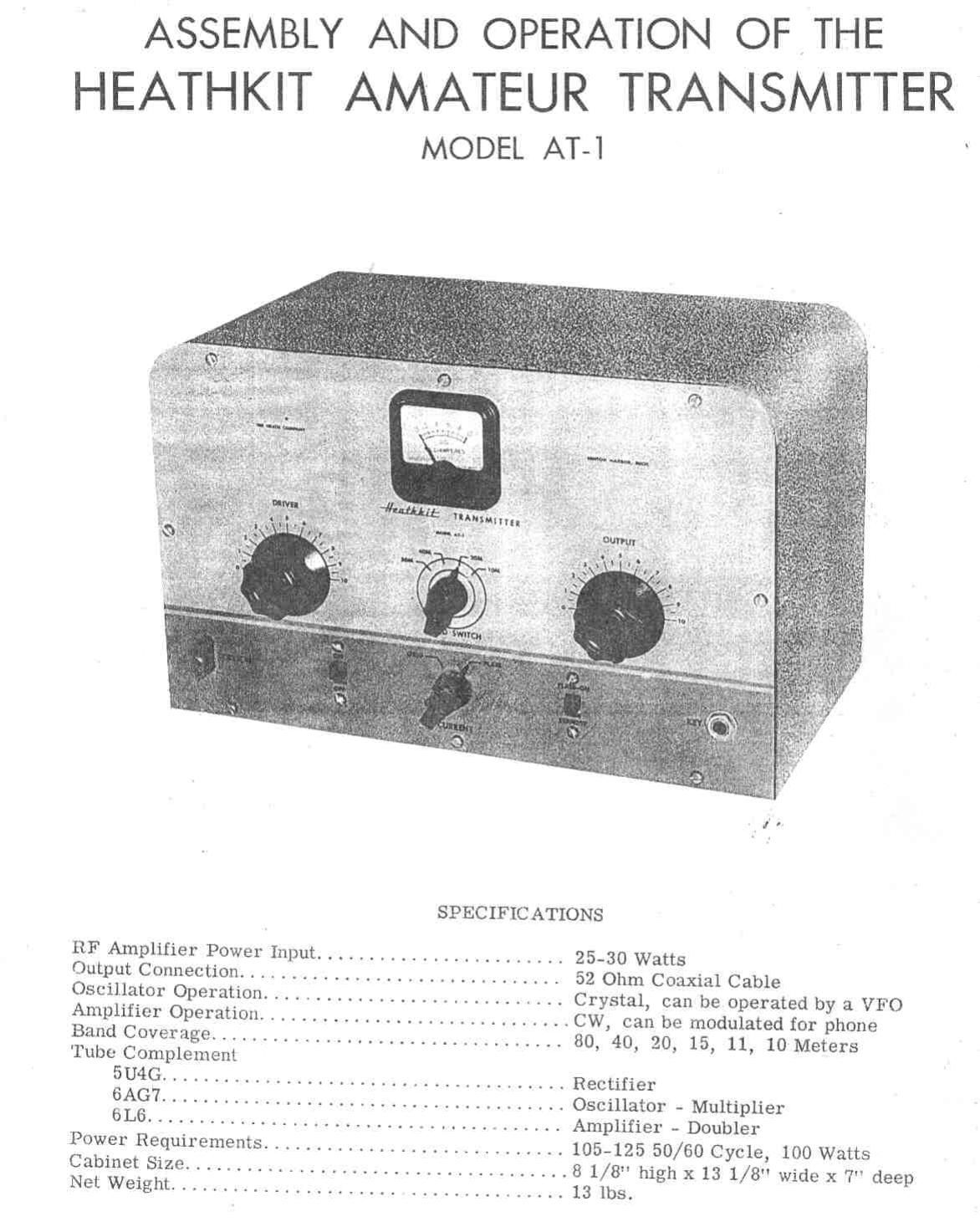 Heathkit AT 1 Service Manual