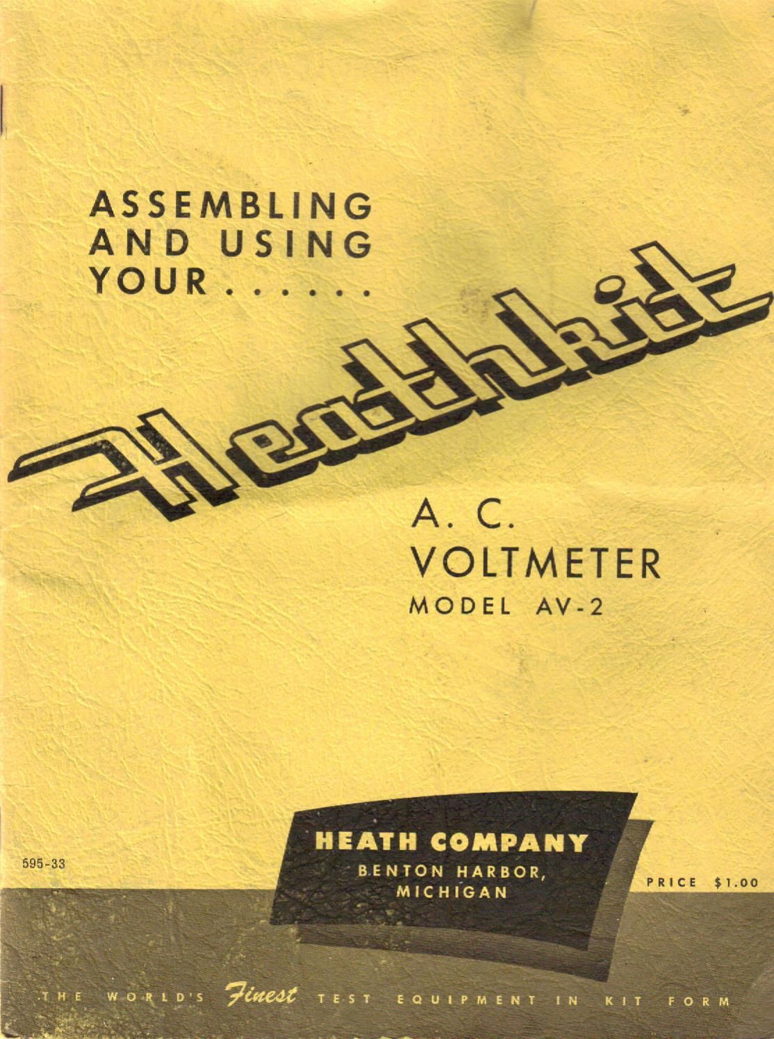 Heathkit AV 2 Assembly Manual