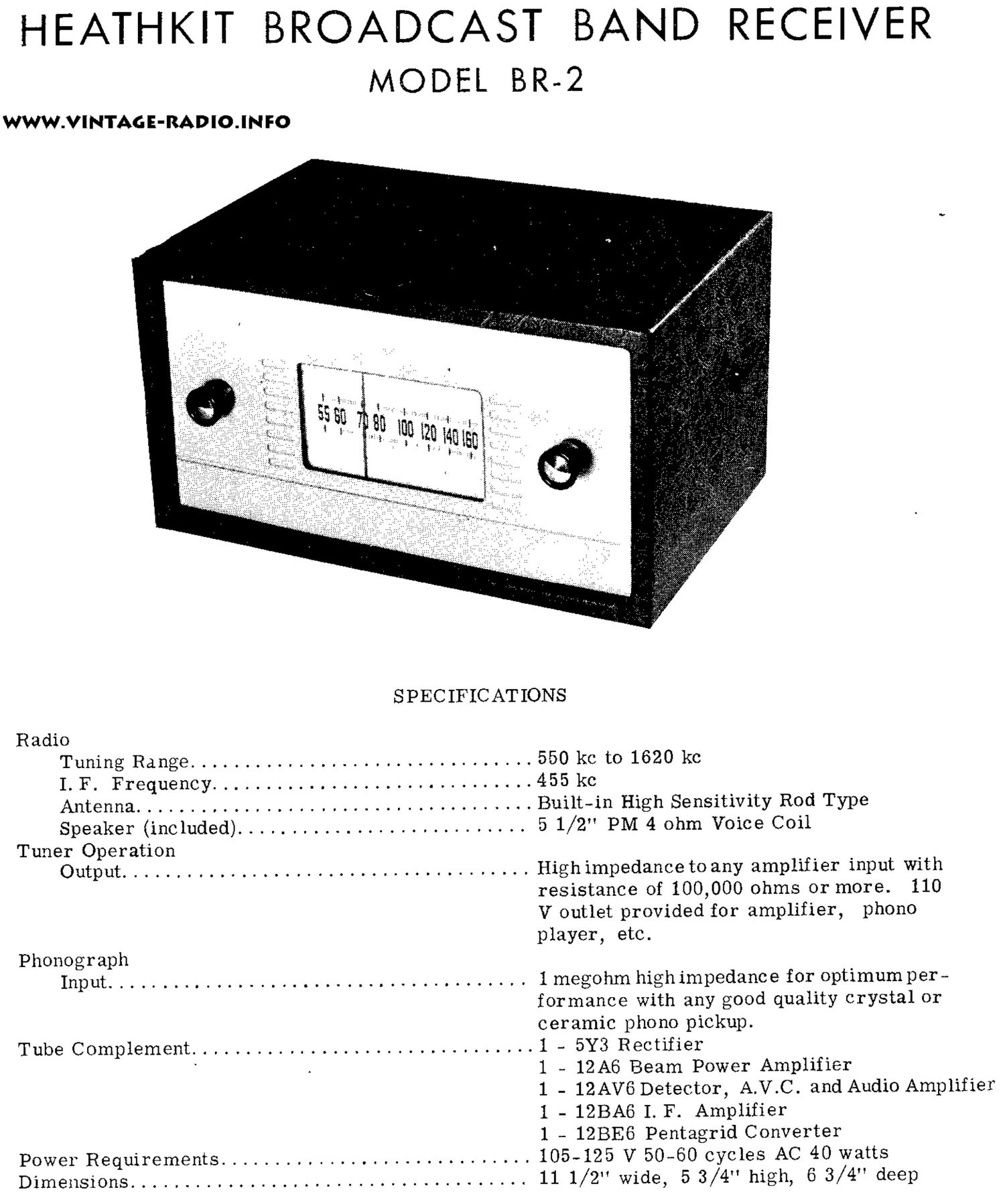 Heathkit BR 2 Schematic