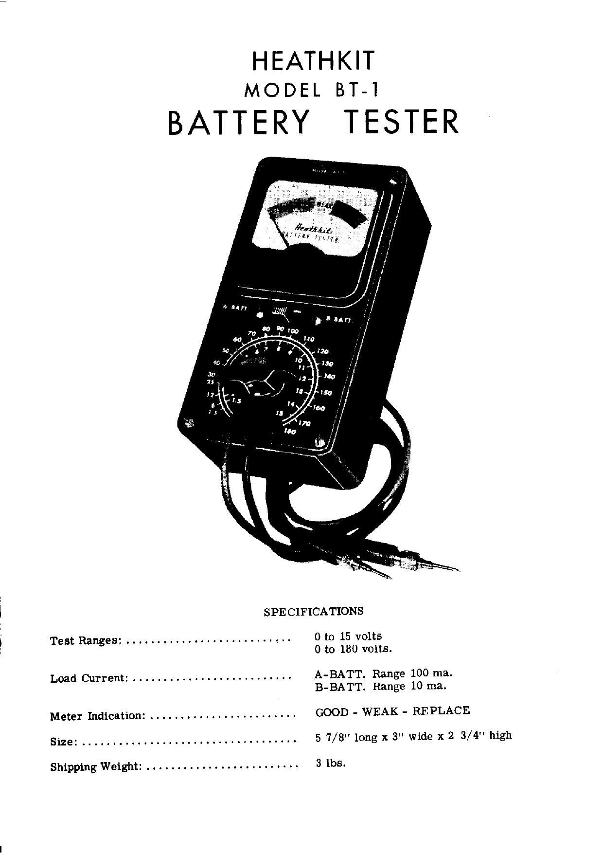 Heathkit BT 1 Service Manual