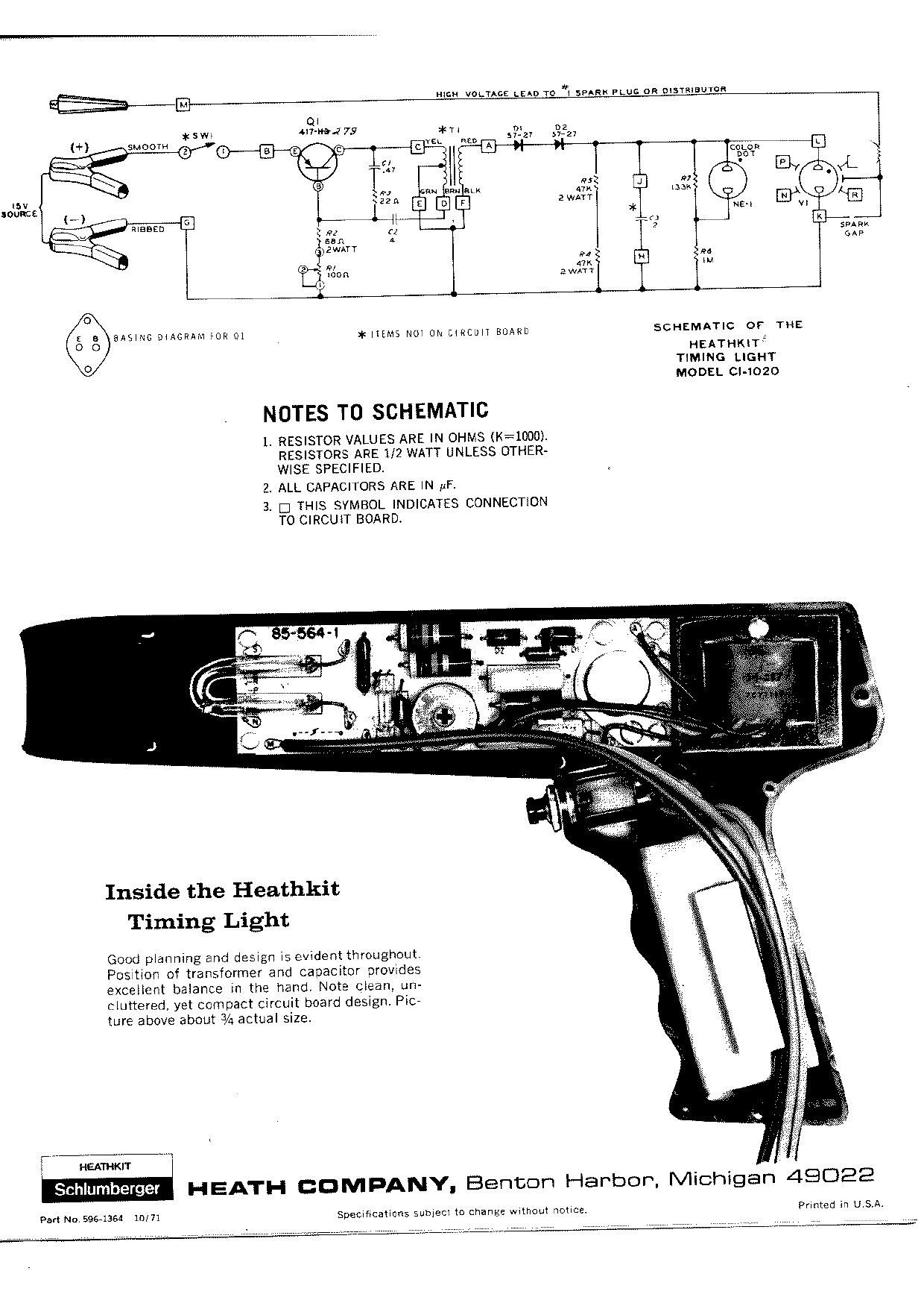 Heathkit CI 1020 Schematic