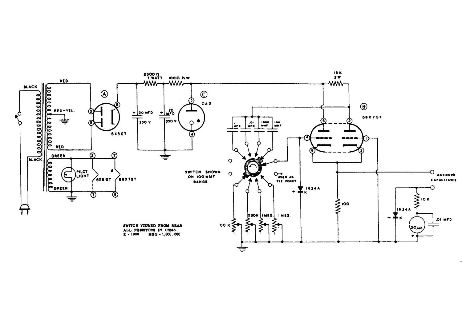 Heathkit CM 1 Schematic