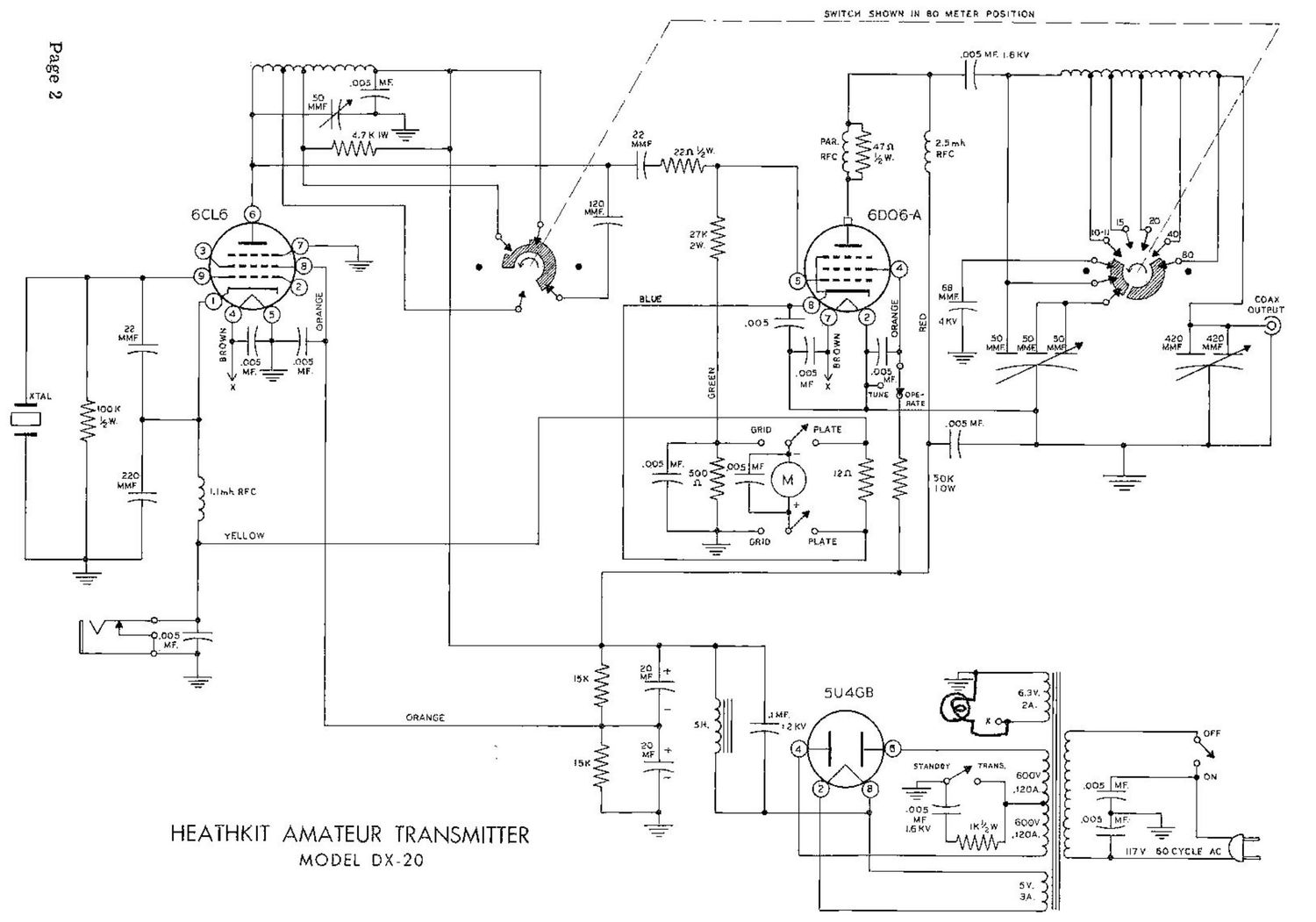 Heathkit DX 20 Schematic 2