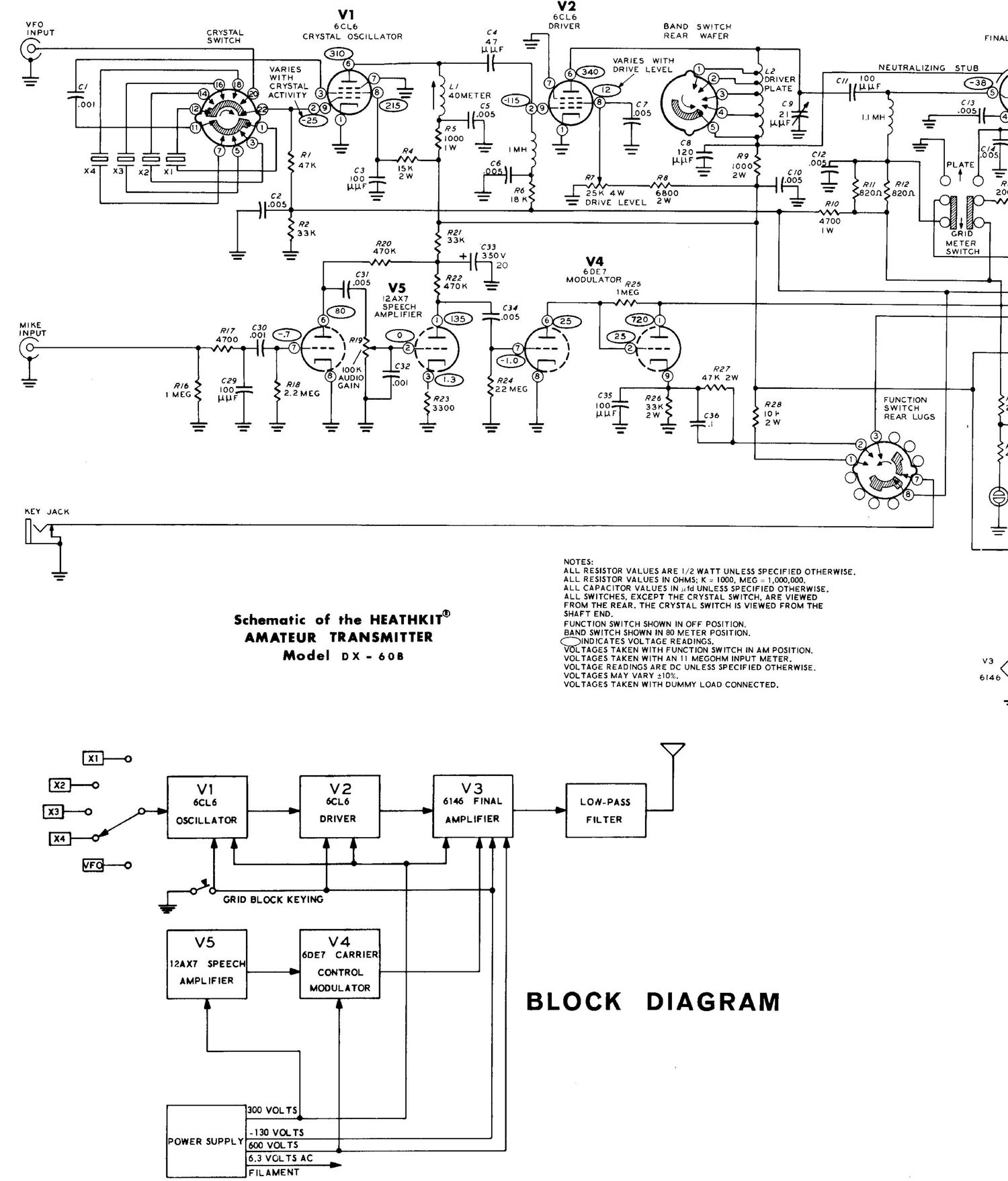 Heathkit DX 60B Schematic 2