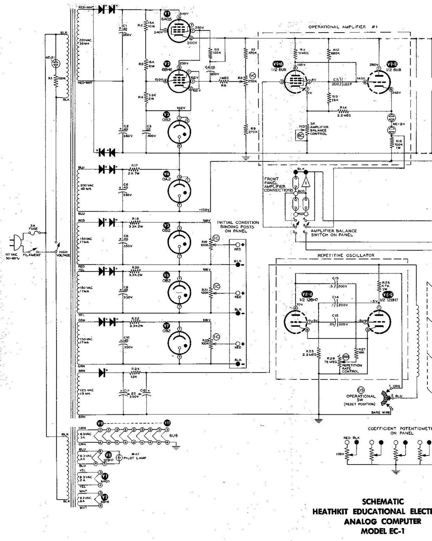 Heathkit EC 1 Schematic 2