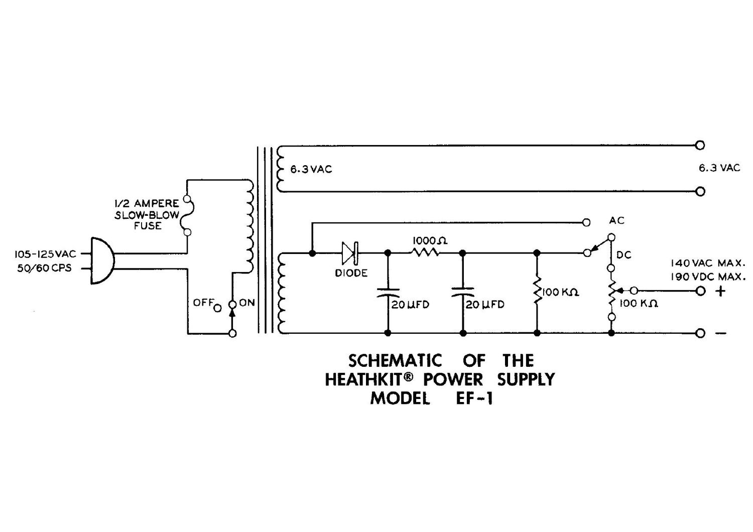 Heathkit EF 1 Schematic