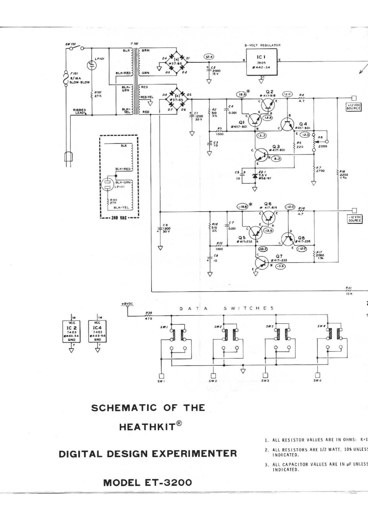 Heathkit ET 3200 Schematic